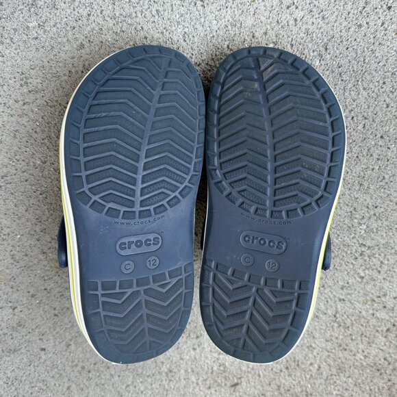 CROCS Crocband Clogs C12 12 Classic Yellow/Blue Slip On Shoes Unisex Toddler Boy - Picture 7 of 10